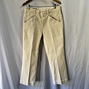 Polo Ralph Lauren Trousers Pants Ivory 32x27 VTG 80s 90s Classic Cropped Preppy